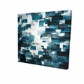 Fondo 32 x 32 in. Turquoise & Grey Shapes-Print on Canvas FO2793236